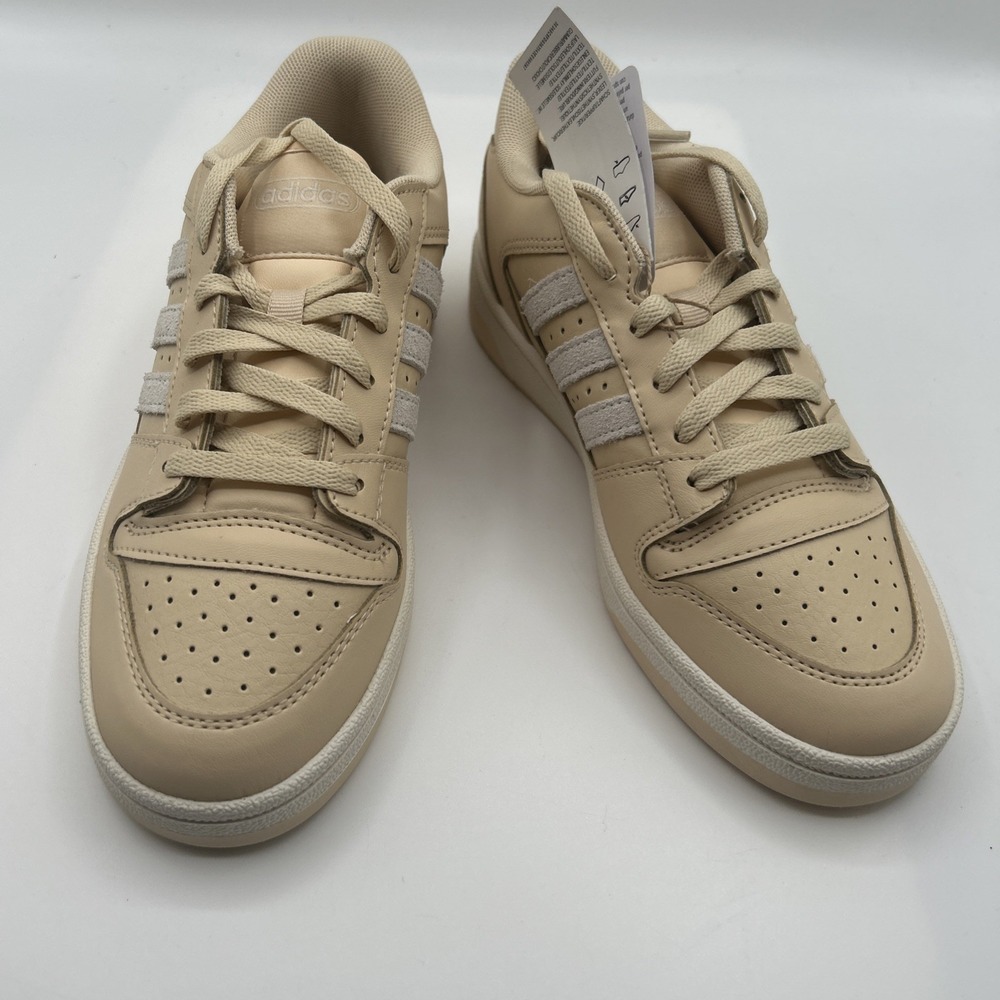 Adidas Women's Break Start Lo W Sneakers, Cream,Off-White, Leather Upper,SZ: 7 M